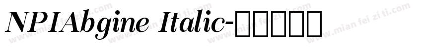 NPIAbgine Italic字体转换